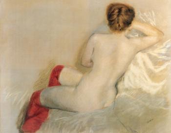 硃塞珮 德 尼蒂斯 Nudo con le Calze Rosse 硃塞珮 德 尼蒂斯 Nudo con le Calze Rosse